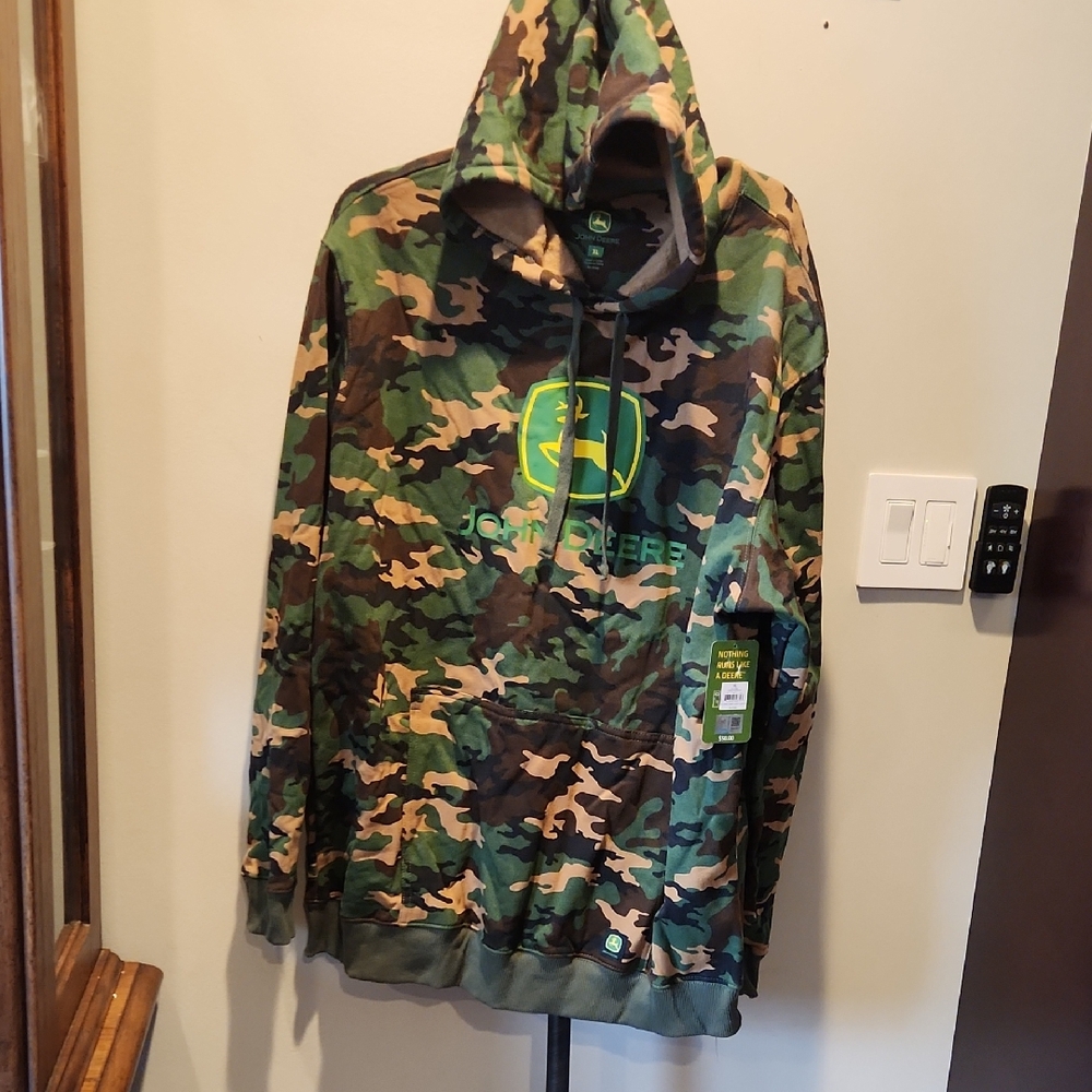 John Deere Green Logo Camouflage Hoodie